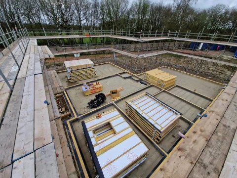 timber frame installation