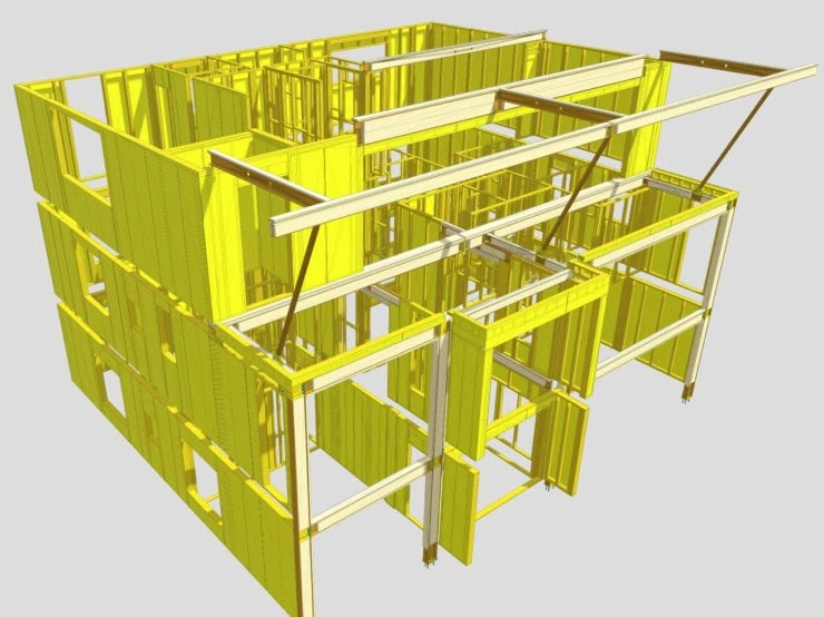 Timber frame design drawing