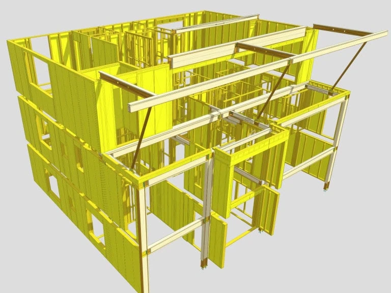 Timber frame design drawing