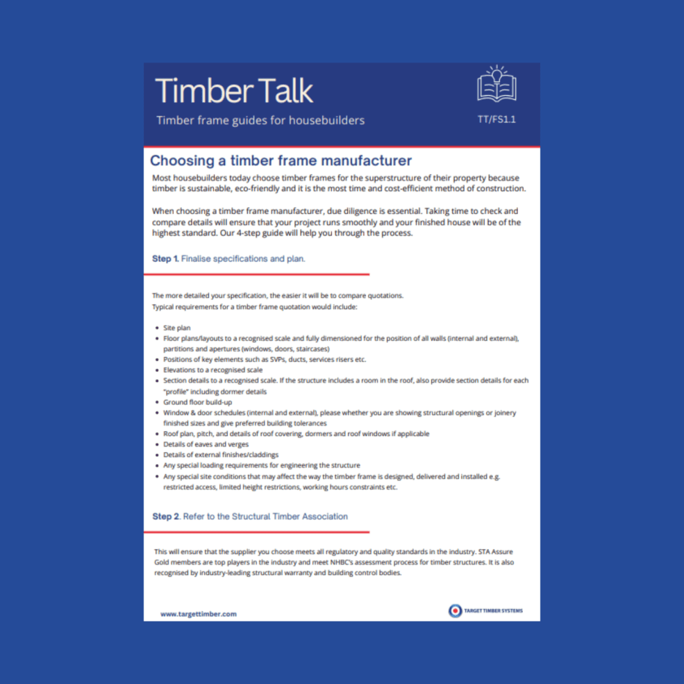 Choosing a timber frame manufacturer