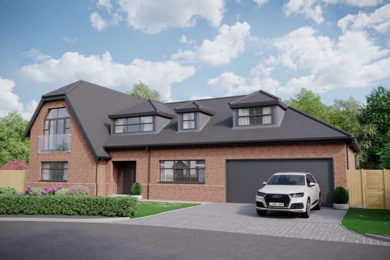 Timber frame detached house