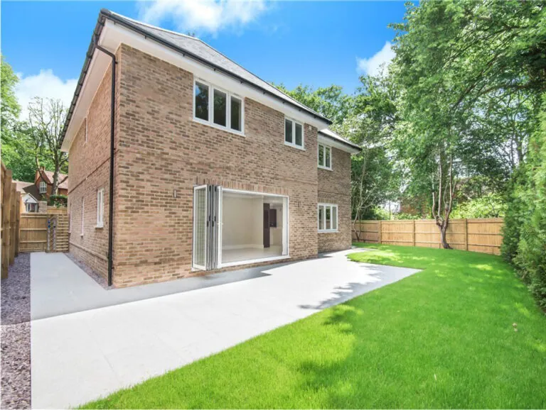 Modern timber frame house