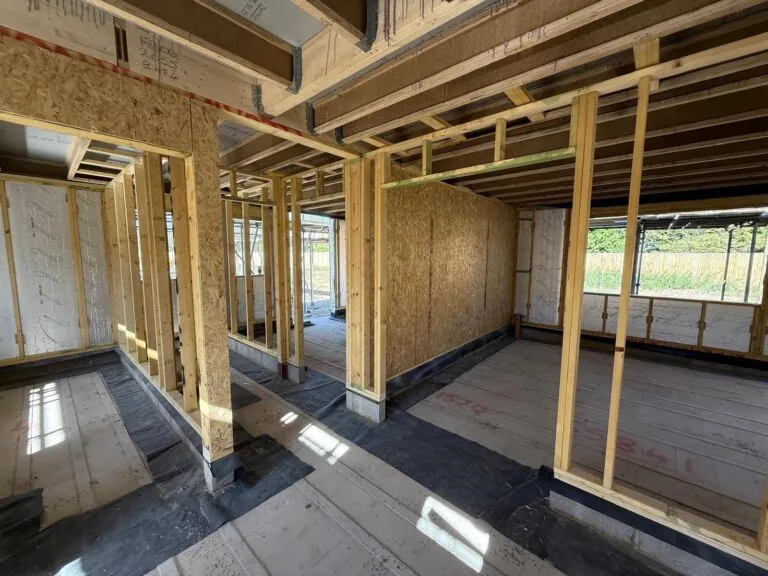 timber frame partitions and closed panels